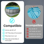 TALOSBO Pleco Se Robot de Piscine, 130 Min de Nettoyage Aspirateur Automatique Piscine, Charge Rapide en 2,5h, Idéal pour Piscin