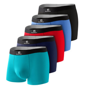 GLESTORE Boxer Hommes Caleçon Shorty sous Vetement Calecon Pantalons Homme Modal Boxer