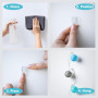 JELLYSUB Mini Crochets de Fixation Transparents, 100 Mini Crochets et 120 Bandes Adhésives pour Guirlande Lumineuse et Décoratio