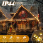 SALCAR Guirlande Lumineuse LED à Grappes pour Arbre de Noël, 20m 800 LEDs Éclairage de Noël avec 8 Modes, Imperméable IP44 Guirl