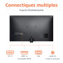 Amazon Basics Écran 24", FHD 1080p, Max 100 Hz, Compatible VESA, Haut-parleurs intégrés, Noir
