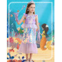 LiUiMiY Déguisement Sirène Costume Petite Fille Robe Pailletée Princesse Ariel avecc Accessoires pour Halloween Carnaval Fêtes d