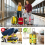 Zyiphor 4 Pièces Sangle Valise Voyage avec Code, Sangles pour Bagages Réglables Ceinture Valise, Ensemble de Sangle de Bagage Cr