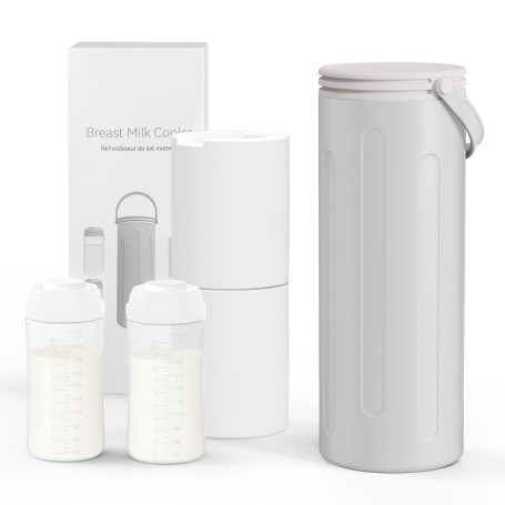 Refroidisseur de lait maternel pour le travail et les voyages, refroidissement à 360° pour garder le lait frais pendant 24 heure