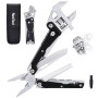 NexTool W4 Multitool Clé à cliquet réglable,11-en-1 Outil EDC pliable avec pinces,couteau,scies,tournevis,Multitool pour Camping