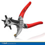 S&R Pince Perforatrice Cuir Appareil Trous Cinture Pince pour Cuir Ceintures Bracelets Montres. Poinçons Ronds: 2/2,5/3 / 3,5/4 