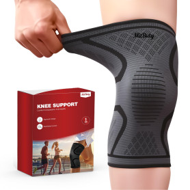MitButy Genouillères Sport pour Hommes & Femmes, Lot de 2 – Maintien de Compression et Confort pour Genoux, pour Running, Marche