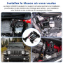 WADEO Klaxon à Air 12 V 118 dB pour Camion, Kit de Klaxon à Air Double Trompette Super Puissant avec Compresseur pour Tous les V