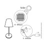 Lampe de table solaire Smartwares OSL-50012 - Utilisation intérieure ou extérieure - Aussi rechargeable par câble USB inclus - I