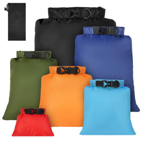 vsshe 6 Pcs Sac Étanche Léger, Waterproof Sac 1.5/2.5/3/3.5/5/8L, Coloré Sec Sacs Etanches, Ensemble de Sacs Séchés Étanches pou