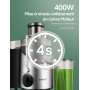 JUILIST Centrifugeuse Extracteur de Jus, pour fruits et Légumes, Goulotte d'Alimentation 65 mm, 3 Réglages, Avec Brosse de Netto