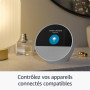 Echo Spot | Noir + Philips Hue White, ampoule connectée LED E27, fonctionne avec Alexa - Kit de démarrage Maison connectée
