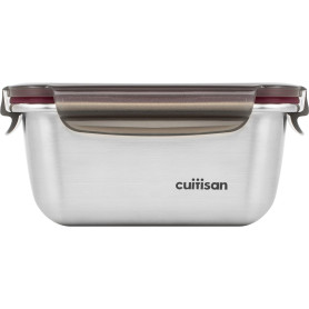 Candl Cuitisan (Flora) Boîte de conservation rectangulaire en acier inoxydable avec couvercle à clip Acier inoxydable, 14,8cm x 