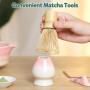 7 Pièces Matcha Kit, Kit Matcha avec Fouet Matcha, Bol, Cuillère, Kit Matcha Complet pour la Cérémonie, Outil Idéal Matcha pour 