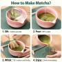 7 Pièces Matcha Kit, Kit Matcha avec Fouet Matcha, Bol, Cuillère, Kit Matcha Complet pour la Cérémonie, Outil Idéal Matcha pour 