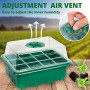 Lostwry 8 Pièces Mini Serre pour Semis, 96 cellules Serre Interieur Plateaux de Culture Semis Bacs à Semis Kit de Germination In