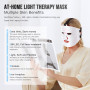 IBORRIA Masque Facial LED de Visage Luminothérapie, Thérapie par la Lumière Rouge Anti-Âge, 3 Couleurs, Raffermissant, Éclaircis