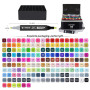 CHOTUNE 168 Couleurs Marqueurs, Alcohol Markers Set, Marqueur Permanent À Pointe Douce Avec Sac et Base Noirs