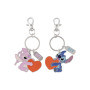 Disney Stitch & Angel Lot de 2 porte-clés en forme de cœur pour enfant, multicolore, Taille Unique