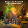 Macchiatto Astronaute Projecteur Ciel Étoilé, 8 Modes Nébuleuse, Galaxy Avec Télécommande, Rotation à 360° Veilleuse pour Enfant