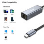 BENFEI Adaptateur USB-C vers Ethernet, USB Type-C (Thunderbolt 3) vers RJ45 LAN Compatible pour MacBook Pro 2019/2018/2017, MacB