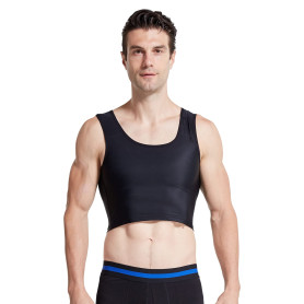 BaronHong Hommes Cacher gynécomastie Pull Poitrine liant Compression Minceur sous-vêtement mâle Corset débardeurs