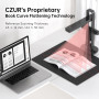 CZUR Aura Pro Scanner Livre Portable & Pliable, Scanner Rapide Documents avec Fonction OCR Multilingue, Numérisation des Formats