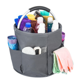 IVODEELA Panier de nettoyage avec poignée,organiseur de nettoyage multi-poches,grand sac de nettoyage,facile à nettoyer et à tra