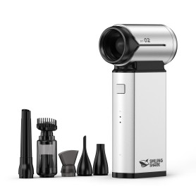 Smiling Shark Dépoussiérants Puissants Électrique, J02 Aluminium 150000TR/Min Souffleur Air Comprimé - 2 Modes(Normal&Storm) & M