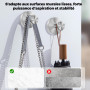 4 Pièces Crochet Ventouse pour Cuisine et Salle de Bain, Réutilisable Porte Serviette Ventouse, sans Percage Patères Murales Cro