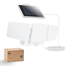 Philips lampe de Sécurité Solaires 3600LM, Étanches et Gradables à Détecteur de Mouvement LED pour Extérieur, 3 Têtes Orientable