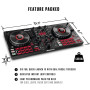 Numark Mixtrack Platinum FX - Contrôleur DJ 4 decks, table de mixage, carte son intégrée, platines DJ tactiles avec écran et lar