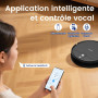VersLife L6 Robot Aspirateur Laveur, 2 en 1 Aspirateur Robot Laveur, 4000Pa, 120 Min d'Autonomie, Alexa/WiFi/APP/Télécommande, R