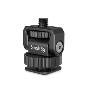 SMALLRIG Mini Support Inclinable avec Sdaptateur de Cold Shoe, Cold Shoe Universelle vers Adaptateur de Vis 1/4"-20, Fonctionne 