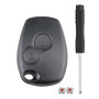 HooRLZ Coque Clé R-enault, pour R-enault Twingo Kangoo Clio Modus Boitier Clé Twingo 2, Coque Clé Kangoo, Clef Modus - 2 Boutons