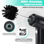 HAUSHOF Brosse de Nettoyage Électrique, Brosse Nettoyage à Batterie avec Support, Écran LCD 3 Vitesses de Réglage, 7 Têtes de Br