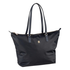 Tommy Hilfiger Cabas Sac Femme Poppy avec Fermeture Éclair, Bleu (Space Blue), Taille Unique
