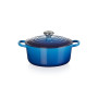 Le Creuset Cocotte Signature en Fonte Émaillée avec Couvercle, 24 cm, Ronde, 4,2 L, 4,305 kg, Azure, 21177242202430
