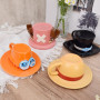 FINDAMAZE Anime Tasse à café, Ace's Straw Hat Mug, Tasse à café en céramique, Tasse à Lait, Cadeaux pour Noël, Anniversaire (Ace