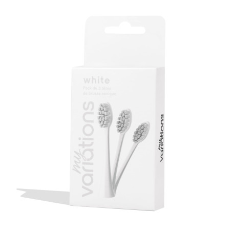 My Variations ® - Pack 3 Têtes de Brosse à Dents Sonique My Variations - Blanc