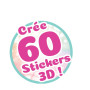 LA FABRIQUE À STICKERS 3D – Grand Coffret Créatif XL | Crée 60 Stickers Personnalisés en Relief | Facile & Ludique dès 6 Ans | P