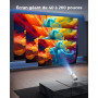 [App intégrée & Auto Keystone] Vidéoprojecteur 4K Supporte 20000 Lumens 2025 Mini Projecteur Portable avec Android TV WiFi 6 Blu