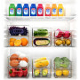 DUBUOZA Lot de 10 Bacs de Rangement Garde-Manger (2 Tailles),Organiseur Frigo Cusine Rangement Frigo,Convient pour la Cuisine, l