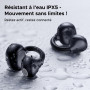 UGREEN Écouteurs Bluetooth sans Fil Sport Clipbuds Oreillette Ouverte Bluetooth 6.0 ENC Antibruit Audio Spatial 30H Autonomie Co