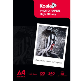KOALA Poids lourd haute Jet d'encre brillant papier photo pour Canon HP Epson imprimante jet d'encre, A4, 210x297mm, 100 feuille
