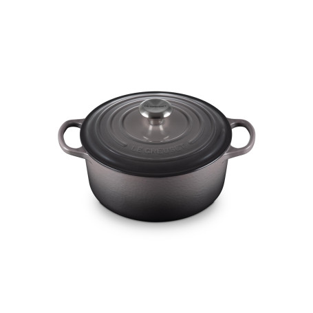 Le Creuset Cocotte Signature en Fonte Émaillée avec Couvercle, 24 cm, Ronde, 4,2 L, 4,305 kg, Flint, 21177244442430