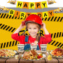 Lot de 52 Pièces de Vaisselle, Assiette Anniversaire Chantier de Construction Enfants Fête Assiettes en Carton Serviette Gobelet
