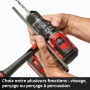 Einhell Professional Perceuse Visseuse à percussion sans fil TP-CD 18/120 Li-i BL - Solo Power X-Change (18V, moteur Brushless, 