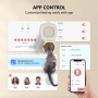 PUPPY KITTY Distributeur Croquettes Chat Automatique, Distributeur Croquettes Chat avec Bols en Acier Inoxydable, Connecté App, 