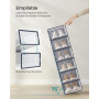 SONGMICS Boîtes à Chaussures, Lot de 12, Rangement Chaussures, Pliable, pour Pointure Jusqu’à 44, Transparent et Bleu Carbone LS